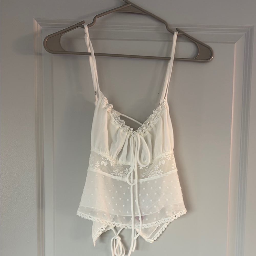 White open back top